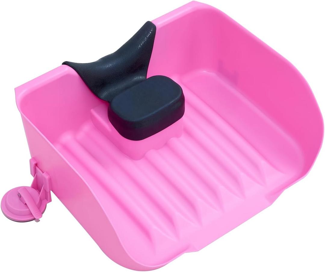 Portable Shampoo Basin for Kids, Baby, Children,Tear Free Hair Washing Basin Tray at Home (Pink)