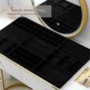 SPAKOWN Jewelry Drawer Organizer Inserts Set of 9, Jewelry Trays for Drawers Velvet Jewelry Organizer Tray Drawer Jewelry Organizers and Storage for Earring Ring Necklace Watch Bracelet (Black)