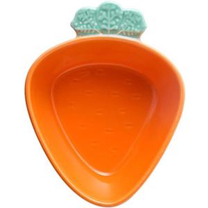 Carrot Shaped Salad Bowl 6.22X4.84X1.96 Inch Ceramic Fruit Serving Bowl for Home Restaurant Breakfast and Food Storage (15.8*12.3*5cm)