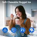 Electactic Nugget Ice Makers Countertop, Soft Crushed Pellet Portable Ice Machine with Auto-Cleaning Function, 35Lbs/24H, One-Click Operation Ice Makers for Kitchen, Office, Home