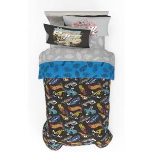 Hot Wheels Kids Bedding Super Soft Comforter and Sheet Set with Sham, 5 Piece Twin Size, (Officially Licensed Product) By Franco