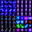 U`King Party Lights RGB Stage Lighting Beam Animation 3D Laser Lights Patterns with DMX512 Sound Activated Remote Control for Festival Bar Nightclub Wedding Live Show Church