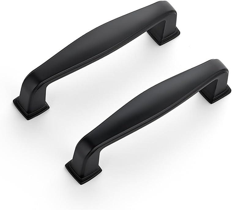 Ravinte 25 Pack 3 Inch Kitchen Cabinet Handles Matte Black Pulls Black Drawer Pulls Kitchen Cabinet Hardware for Cupboard Drawer Handles (3 Inch Hole Center)