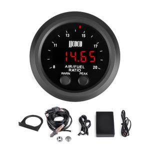 Wideband Air/Fuel Ratio AFR Gauge Kit with LSU 4.9 O2 Sensor Digital AFR Controller Gauge Wideband UEGO 52mm (2-1/16) LED Display
