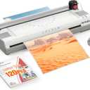 Laminator Machine 13Inch Wide with 120 Letter Size Laminating Sheets for A3/A4/A6,11X17 Thermal Hot&Cold 2 Roller Laminated 3-5Mil with Paper Cutter, Corner Rounder for Office Home School Teacher Use