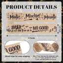 Wizard Magic Wired Burlap Ribbon 2.5" x 10 Yards, 2 Rolls Vintage Text Print 'I Solemnly Swear' Theme for Christmas Gift Wrapping Wreath Bow Making DIY Crafts Tree Decor