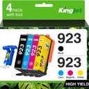 923 Ink Cartridges Combo Pack Replacement for HP 923 Ink Cartridges for HP Printers Work for HP OfficeJet Pro 8130e 8135e 8139e 8138e 8120 8122 8122e 8124e 8120e Printer Ink Without Chip (4 Pack)