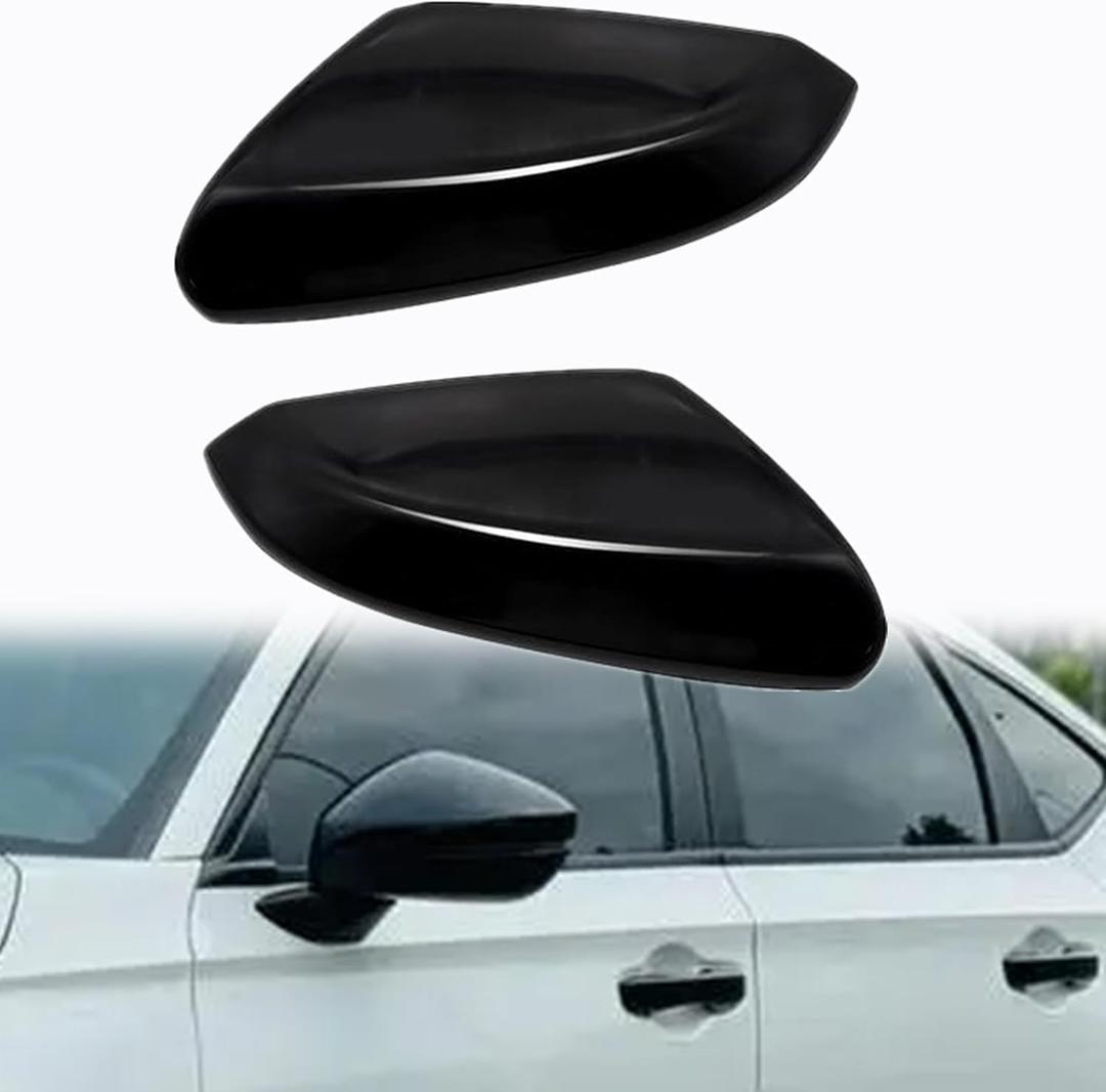 Priprilod pair Mirror Cap Cover Glossy Black,Compatible With Honda Civic 2016-2021 Left Driver & Right Passenger Side # 76251TBAA21ZG 76201TBAA11ZF