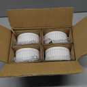 LE TAUCI Ramekins with Silicone Lids, 8 OZ Ceramic Souffl Dishes, Ramekin Bowls for Crme Brle, Dessert, Dips, Oven & Microwave Safe, Set of 4, White