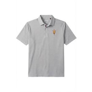 Vansport Arizona State Sun Devils Striped Polo Shirt (Gray, L)