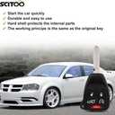 OHT692714AA Flip Key Keyless Entry Remote Key Fob for Dodge Durango for Dodge Avenger 2006-2013 1 PCS 5 Buttons-SCITOO