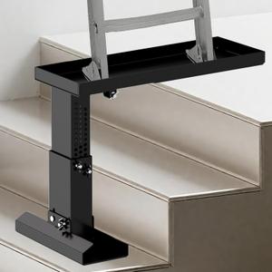 Foldable Ladder Extender for Stairs-Heavy-Duty Ladder Leveler-Adjustable 9.13-15" Height/Platform 20x7.5"/Anti-Slip Mat-Ladder Extension Aide Stabilizer for Extension/Straight/Telescopic Ladders