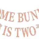Mis Quince Rose Gold Bunny 2nd Birthday Banner, Easter Theme Birthday Party Decor