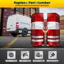 Pair Tail Lights Compatible with Sprinter 2007-2017 Rear Brake Lamp W/O Bulbs Driver and Passenger Side Replace 9068200164 A9068200164 9068200264 A9068200264