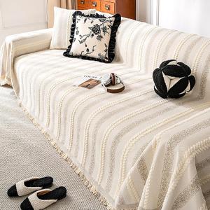 French Chenille Couch Covers for 2-3 Cushion Sofa - L Shape Pet Sofa Slipcover Soft Sofa Cover Washable Furniture Protector