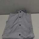 JEMITOP Men's Stretch Wrinkle Free Dress Shirt Formal Prom Wedding Long Sleeve Button Down Shirts (Large, Grey)