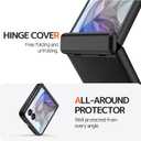 NINKI Compatible for Motorola Razr 2024 Plus Case with Built-in Screen Protector,Hinge Protection Case for Moto Razr 50 Ultra Shockproof Ultra Slim Case for Moto Razr 2024 Plus Black