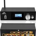 5.1 Surround Sound Decoder Separator Converter for DTS AC3, 4K 60Hz HDMI 3 in 1 Out, HDCP 2.2 HDR, Digital Analog Audio Video System 192Khz/24Bit, with BT-5.0 Receiver (Black, 4K 60Hz)