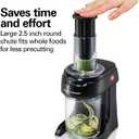 Hamilton Beach 3-in-1 Electric Vegetable Spiralizer for Veggie Noodles, Zoodle Maker & Slicer With 3 Cutting Cones for Spaghetti, Linguine, and Ribbons, 6-Cups, Black (70930)