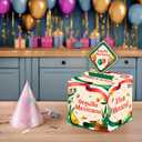 2 x Mexico Independence Day Birthday Money Box Gifts for Cash Pull, Happy Birthday Boxes Gifts for Money Pull Out Card, 50Pcs Transparent Bags (Apricot)