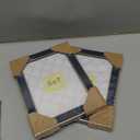 VIOLABBEY 5x7 Picture Frame Navy Blue Set of 2, Colorful 5 x 7 Photo Frame for Wall Mounted or Tabletop Display, Real Glass, Modern Style