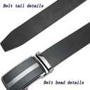 Ratchet Belt for Men - Mens Belt Leather 1 3/8" for Casual Jeans - Micro Adjustable Belt Fit Everywhere (Middle Stripe - Black)