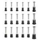 uxcell 18 Pairs M4 M5 M6 Neoprene Well Nuts with Stainless Steel Screw, Rubber Well Nuts Kit Brass Copper Bolt, Universal Motorcycle Fasteners for Kayak Boat Windscreen