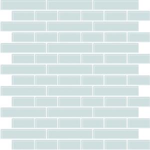InHome Sea Glass Peel and Stick Backsplash Tiles, Blue, 10.5 in x 10.5 in