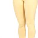 Thermajane Long Johns for Women - Thermal Leggings for Women, Fleece Lined Thermal Underwear Bottoms (2X-Small, Nude) (Yellow)