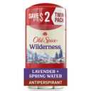 Old Spice Dry Feel Antiperspirant Deodorant for Men, 24/7 Sweat & Odor Protection, Gentle on Skin with Skin Conditioners, Wilderness with Lavender + Spring Water Scent, 2.6 oz (Pack of 2)