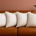 Trendy Home 18x18 Throw Pillow Insert (Set of 4, White) Bed and Couch Pillows Stuffer Hypoallergenic Decorative Home Indoor Outdoor Sofa Pillow Filler (Machine Wash, 4 Pack)