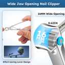 Nail Clippers for Seniors, Heavy Duty Ingrown Toenail Clippers with Long Handle Wide Jaw Fingernail Clippers and Slanted Nail Cutter for Thick Nail for Men Women Pregnant Elderly 5Pcs