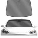 Karltys Front Windshield Sun Shade for 2017-2026 Tesla Model 3, Foldable Window Sunshade Custom Fit Model 3 Highland, 240T Reflective Sun Shade Visor Protector Blocks UV Rays Keep Car Cool