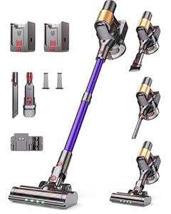 Snowkuna Cordless Vacuum Cleaner, 2 Batteries 120 Mins Runtime (Blue)