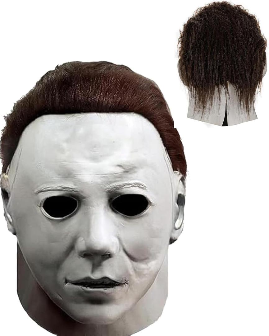Michael Myer Mask for AdultsHead Mask Horror Scary FaceFor Halloween Party Halloween Masks