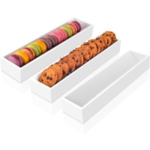 3 Pcs Wood Cracker Tray for Serving Cracker Dish Rectangular Cracker Holder for Serving Trays Holders for Crackers White Cracker Dish Cookie Display Tray for Countertop Home Wedding Events Parties