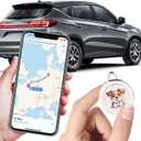 2025 New GPS Tracker for Vehicles Real-Time Global Coverage Tracking Device for Cars, Kids, and Pets | Long Battery Life, No Monthly Fees & No SIM Card Required Dogs Style