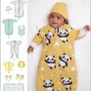 Butterick B6968A Infants' Bunting, Jumpsuit, Shirt, Diaper Cover, Hat, Bib, Mittens, Booties and Blanket Sewing Pattern Kit, Design Code B6968, Sizes XXS-XS-S-M-L