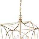 ML Lighting Tracy - 4 Light Pendant-21.9 Inches Tall and 15.87 Inches Wide-Painted Modern Gold Finish -Traditional Installation