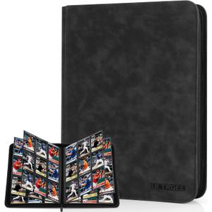 9 Pocket Card Binder, Trading Card Collection Binder - Holds 540 Cards, Card Album for TCG/YGO/MTG/PTCG Cards and Sports Cards (Black)