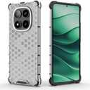 Ultra-Thin Honeycomb Shockproof Cover for Xiaomi Redmi Note 14 Pro 5G, Non-Yellowing Durable PC Back Anti-Scratch Drop Protection Phone Case for Xiaomi Redmi Note 14 Pro Transparent Black