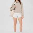 ODODOS Modal Soft Long Sleeve Cropped Sweatshirts for Women Oversized Crew Neck Pullover Crop Top (XS)