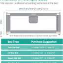 Bed Rails for ToddlersToddler Bed RailsBed Rail for Baby - Adjustable Height Bed Guard with Child Safety Lock, Universal Fit for King/Full/Twin Beds (Grey, 1 Side 59Inch)