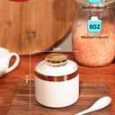 8 oz Sugar Bowl with Lid and Spoon, Simple Ceramic Sugar Jar Sugar Dispenser Sugar Container Coffee Bar Accessories, Modern Kitchen Countertop Canisters, White