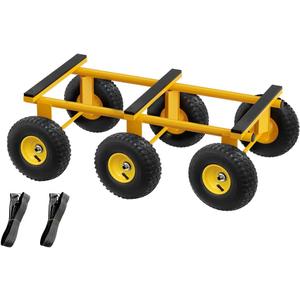 6 Wheel All Terrain Dolly, Furniture Dolly 1500 Lbs Capacity, 35" x 18"