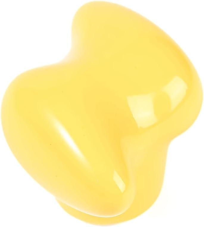 Lightning Shape Ceramic Cabinet Knobs Vintage Door Knobs Drawer Dresser Cupboard Pull Handles for Home Kitchen (6, Yellow)