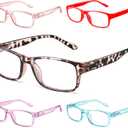 Gaoye Reading Glasses Men/Women, Eyeglasses, Blue Light Readers for Men/Women, Computer Eye Glasses, Cheaters (E1-5 Pack Mix Color 2)