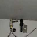 Single Handle Single Hole Stainless Steel Bathroom Faucet with Deckplate and Pop Up Drain in Brushed Nickel