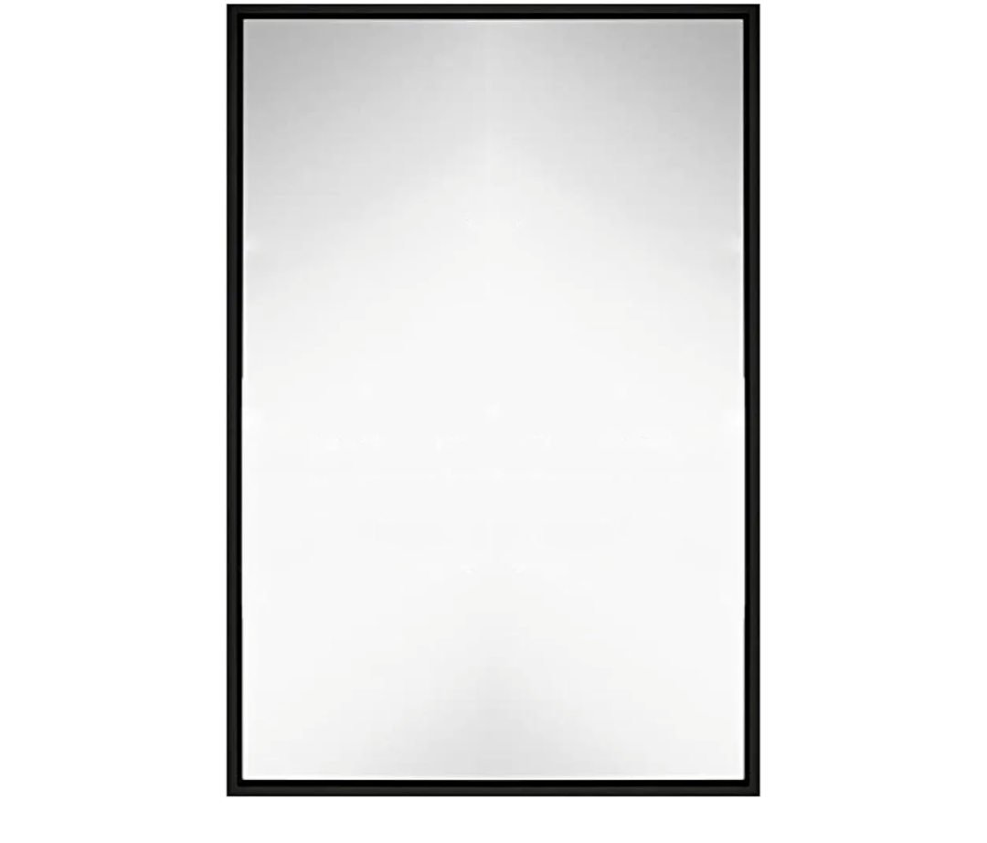 Hamilton Hills 24x36 inch Black Framed Mirror | Large Rectangular Bathroom Mirrors for Wall | Floating Glass Panel Vanity with Border | Wall-Mounted Mirror for Decor | Hangs Horizontal or Vertical Hamilton Hills 24x36 inch Black Framed Mirror | Large Rectangular Bathroom Mirrors for Wall | Floating Glass Panel Vanity with Border | Wall-Mounted Mirror for Decor | Hangs Horizontal or Vertical