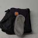 Inflatable Foot Rest Pillow for Travel - Adjustable Height Flight Foot Rest with Eye Mask and Earplugs for Kids & Adults on Airplane, Car, Train, Office, and Home (Blue, 1 PC)